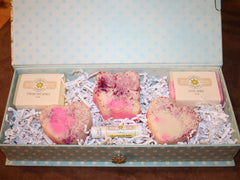 Blue Dot Floral Gift Box